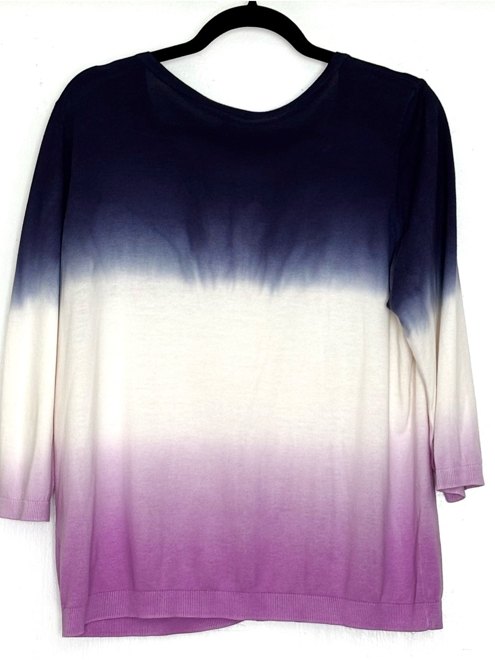 Talbots Dip Dye Ombré Cotton Blend Cardigan Sweater Size 1XP - Picture 2 of 4
